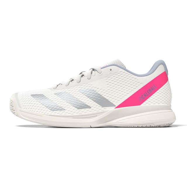 adidas Courtflash Pickleball Shoe - Women's - White/Silver/Pink