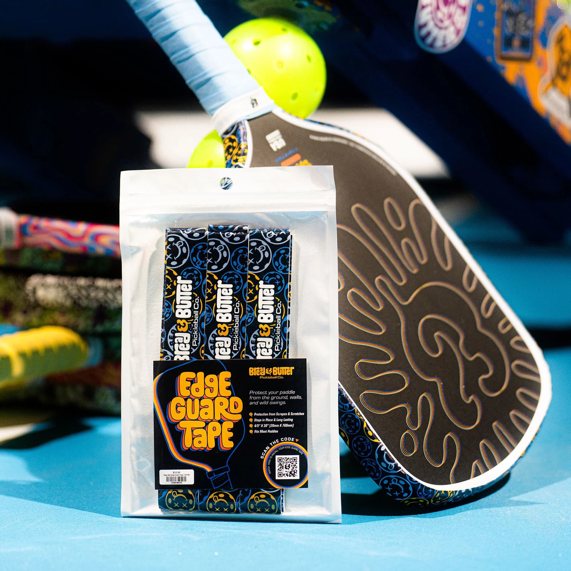 Blue and Yellow Dead Ball Edge Guard Tape (Ambassador)